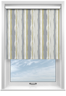 Waterfall Stripe, Ochre - Twist&Fit Roller Blind